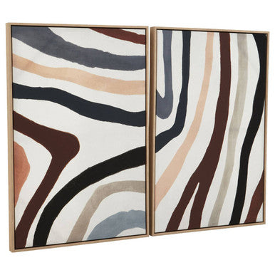 Astratto Set Of Two Multi Coloured Wall Art