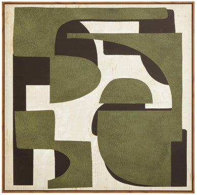 Astratto Green Textured Abstract Wall Art - Image 2