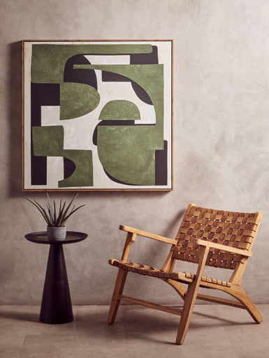 Astratto Green Textured Abstract Wall Art - Image 3