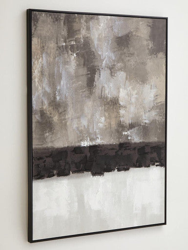 Astratto Monochrome Textured Canvas Wall Art