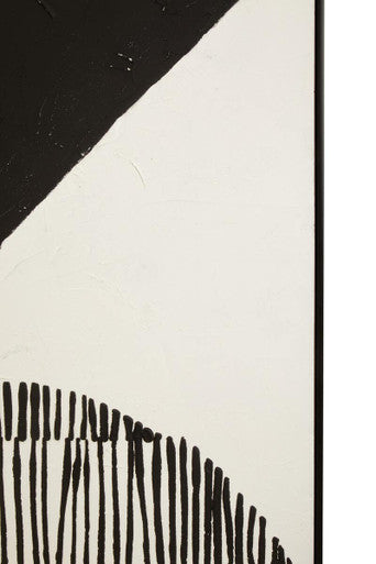 Astratto Black and White Abstract Hand Painted Wall Art - Image 4