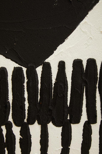 Astratto Black and White Abstract Hand Painted Wall Art - Image 6