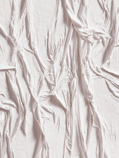 Astratto Canvas White Pleated Fabric Hand Painted Wall Art