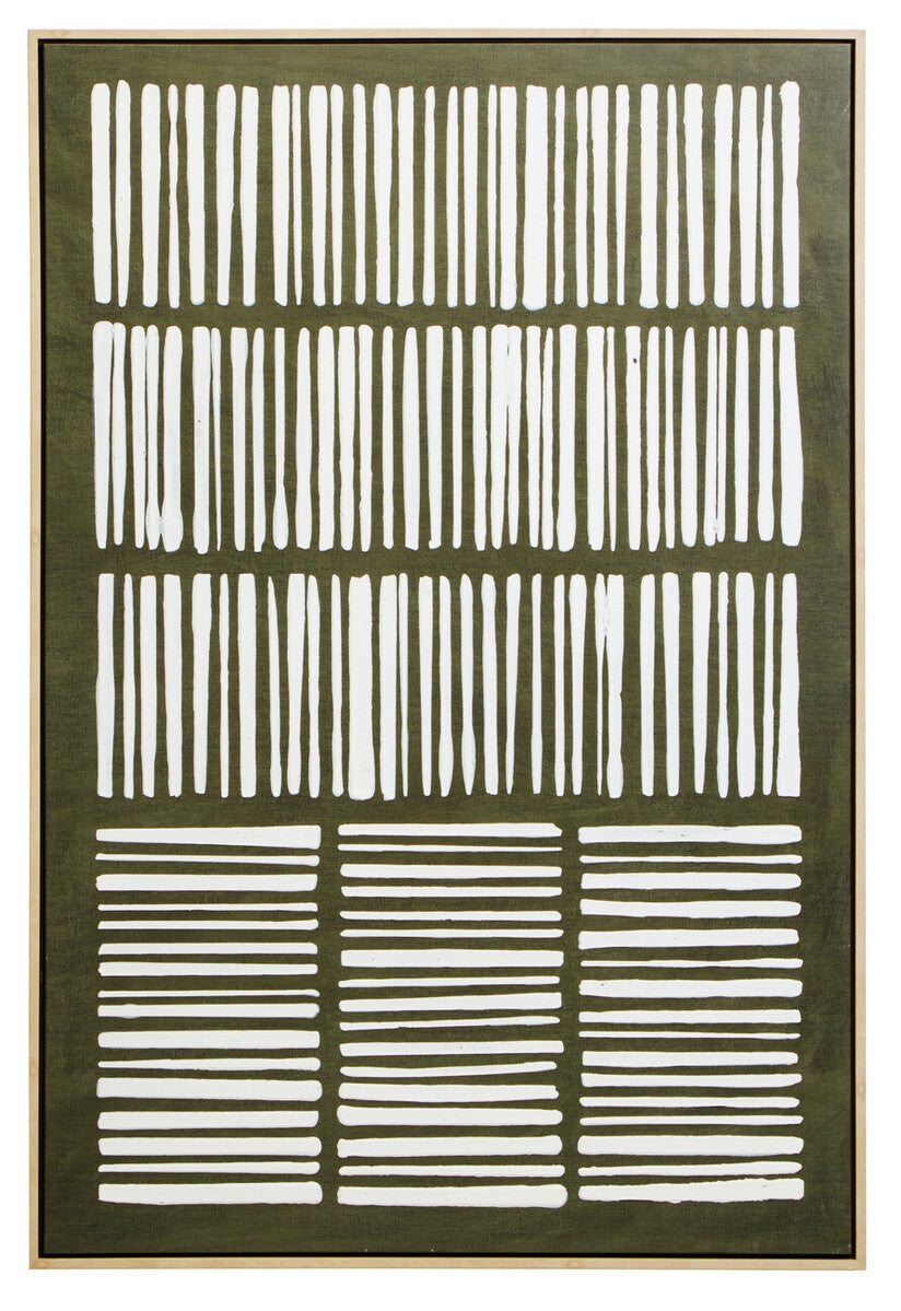 Astratto Green And Natural Textured Canvas Wall Art - Image 2