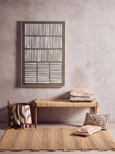 Astratto Green And Natural Textured Canvas Wall Art