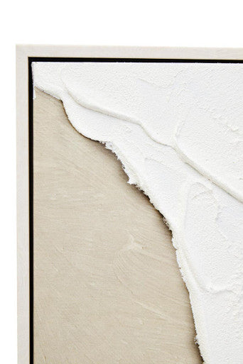 Astratto Canvas Natural And White Textured Plaster Wall Art