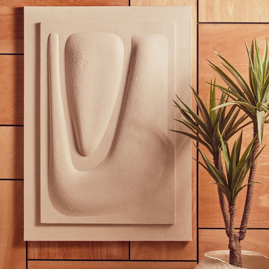 Astratto 3D Cream Wall Art - Image 2