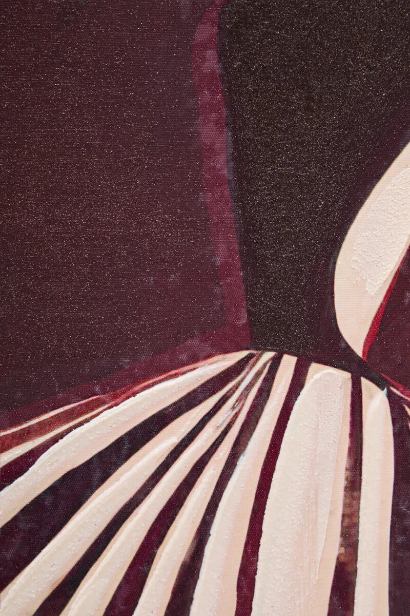 Astratto Textured Wall Art with Lady In The Stripe Dress