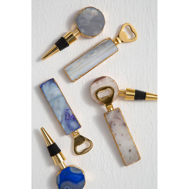 Bowerbird Agata Natural Bottle Opener And Stopper Set