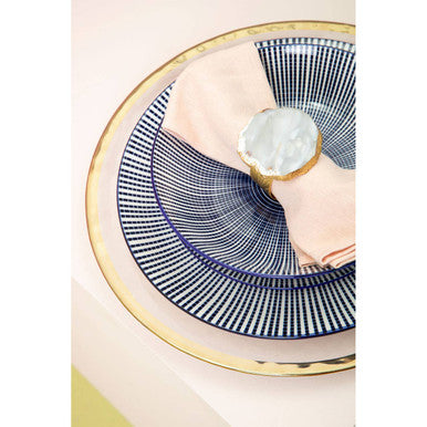 Bowerbird Agata Grey And Gold Napkin Rings - Image 6