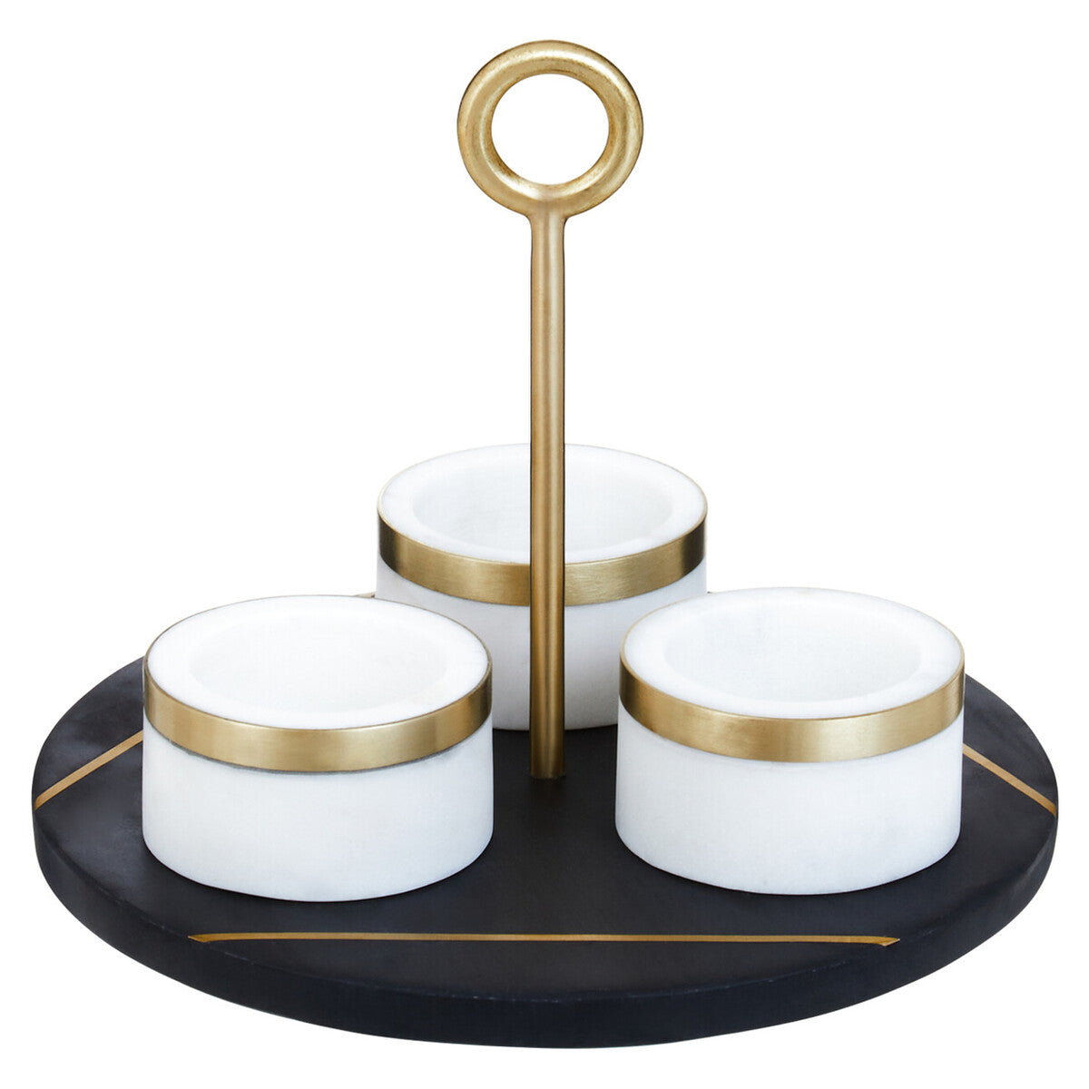 Omari Condiment Set With Black Slate Tray - Image 3