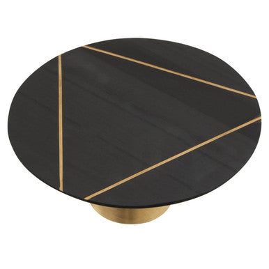 Omari Black Slate and Gold Cake Stand