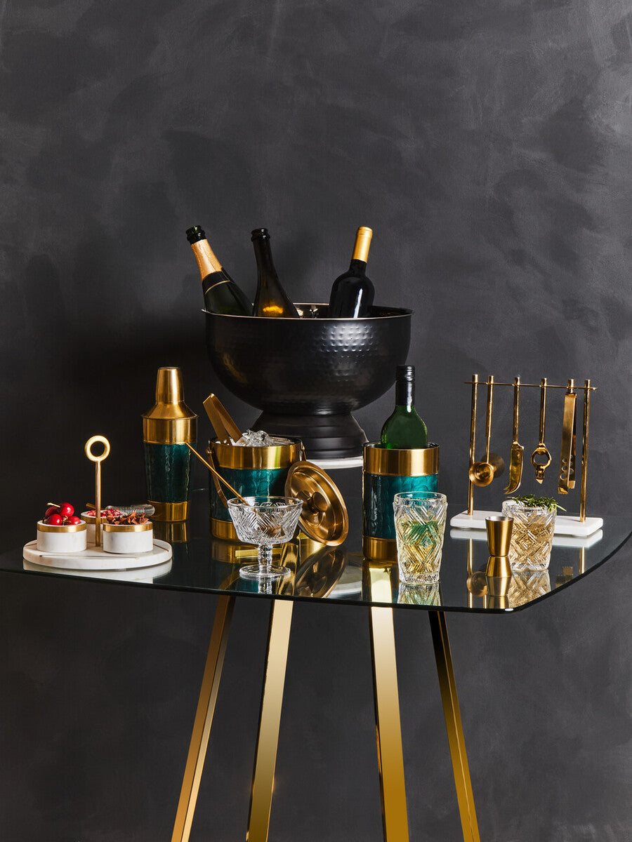 Omari White Marble Condiment Set With Tray - Image 5
