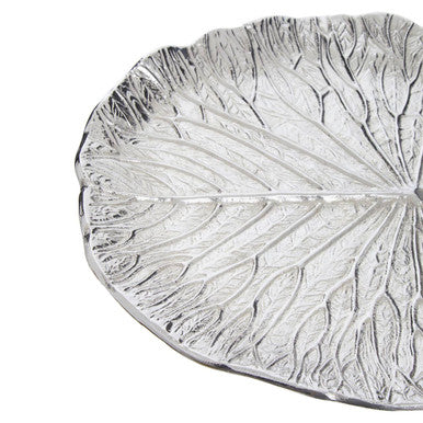 Salma Silver Finish Lotus Leaf Cake Stand
