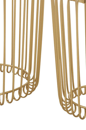 Avantis Set Of Two Champagne Wireframe Side Tables