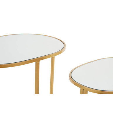 Avantis Gold Finish Set Of 2 Oval Side Tables - Image 9