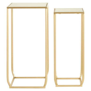 Avantis Set Of Two Champagne Square Side Tables