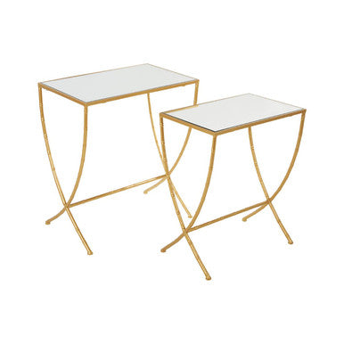 Avantis Set Of 2 Bamboo Design Side Tables - Image 2