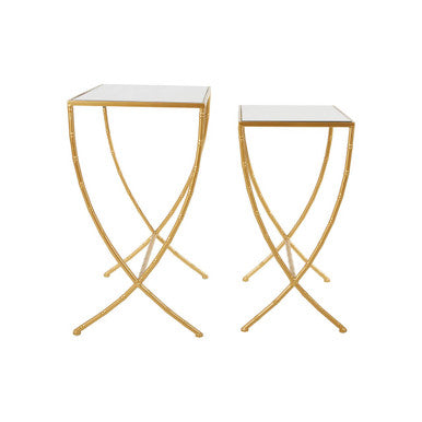 Avantis Set Of 2 Bamboo Design Side Tables - Image 4