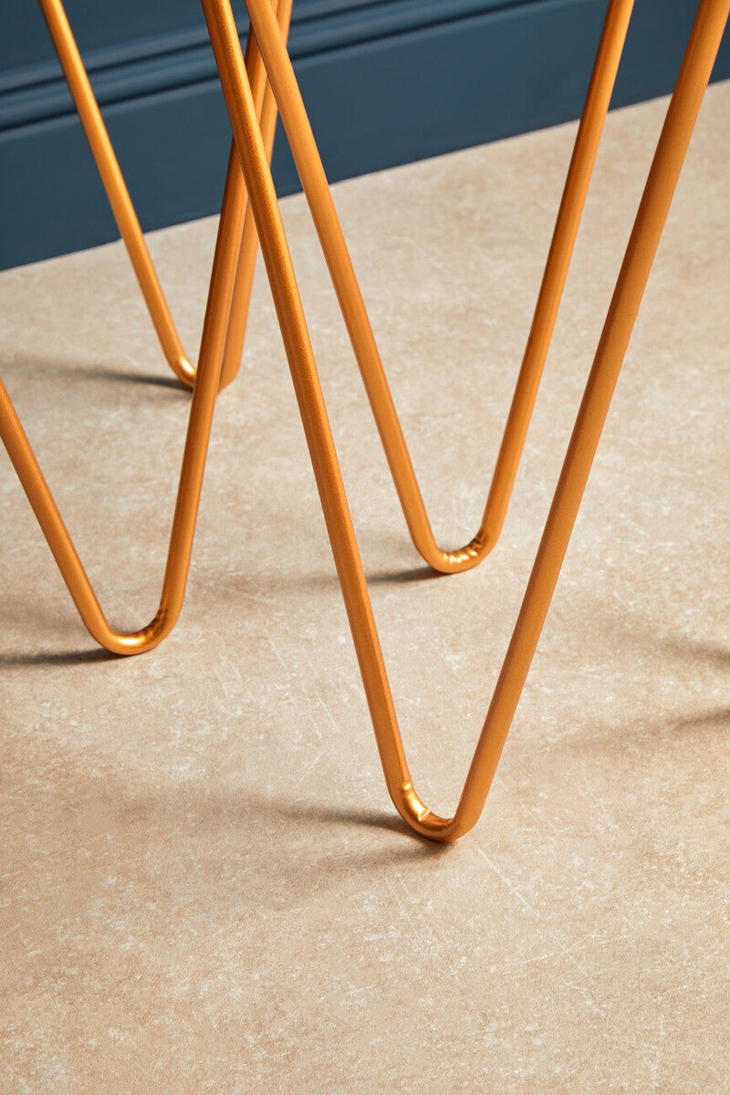 Avantis Set Of 2 Gold Finish Triangle Tables - Image 7