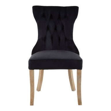 Black Buttoned Dining Chair | Kensington Townhouse