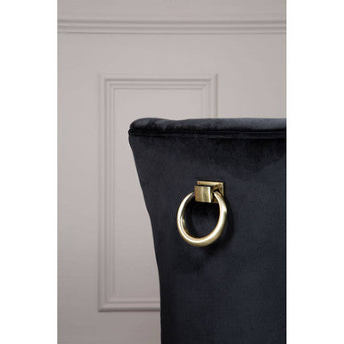 Black Buttoned Dining Chair | Kensington Townhouse