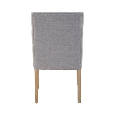 Kensington Townhouse Grey Linen Dining Chair - Image 6