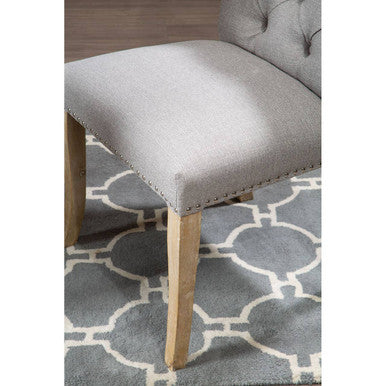 Kensington Townhouse Grey Linen Dining Chair - Image 4