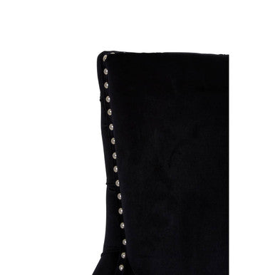 Kensington Townhouse Black Velvet Studded Dining Chair - Image 5