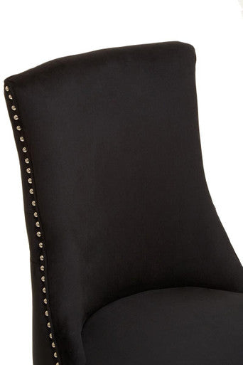 Kensington Townhouse Black Velvet Dining Chair