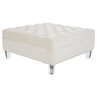 Samara Sand Fabric Footstool - Image 5