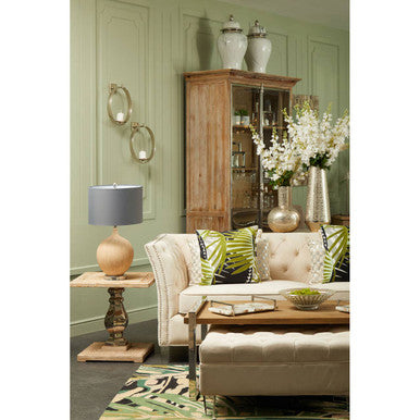 Samara Sand Fabric Footstool - Image 4