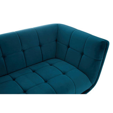 Sabine 3 Seat Green Fabric Sofa