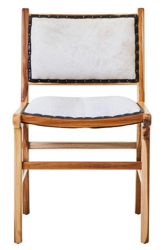Kendari Dining Chair With Natural Cow Leather