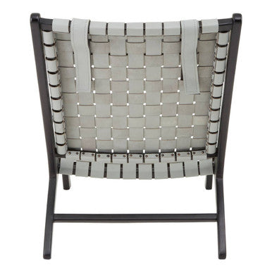 Kendari Grey Woven Leather Strap Chair - Image 4