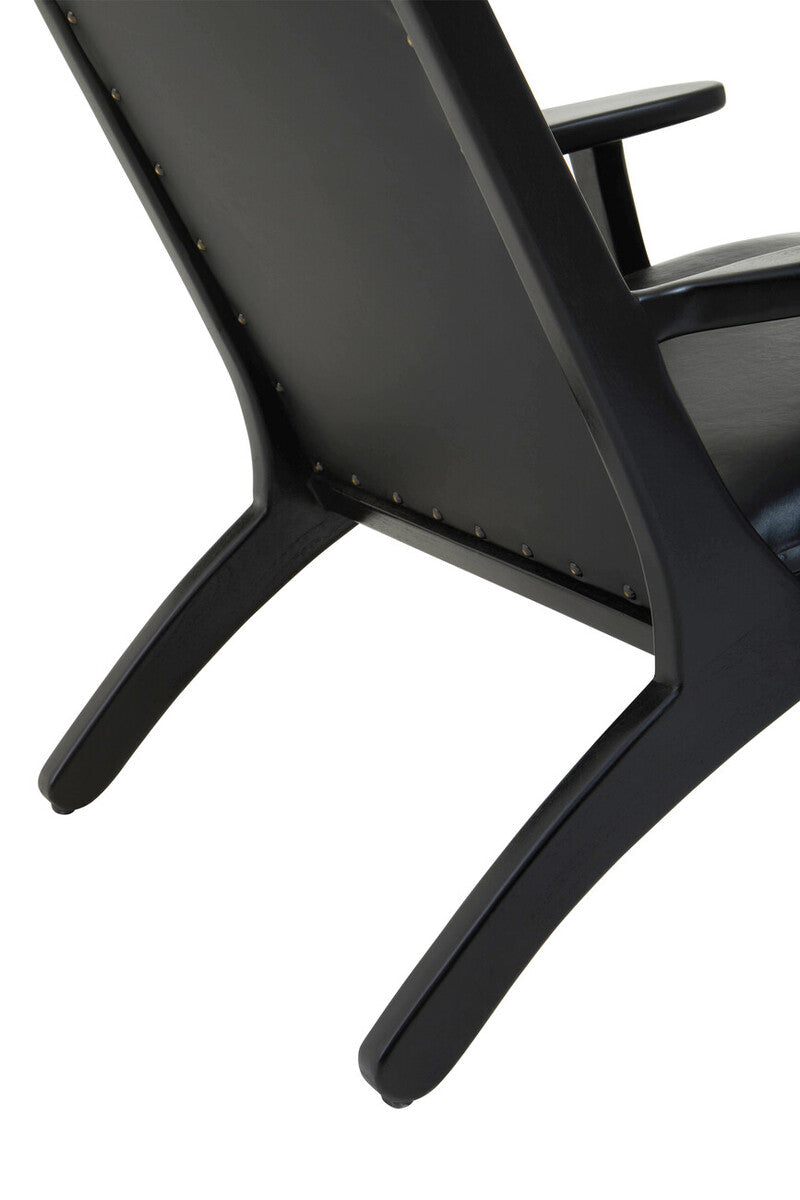 Kendari Chair With Black Plain Cow Leather