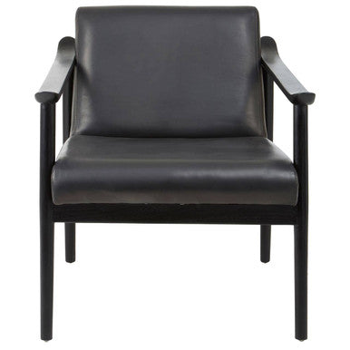 Kendari Black Leather Chair