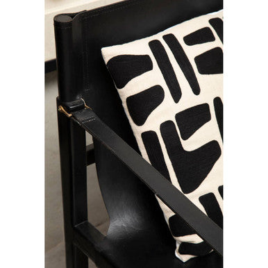 Kendari Black Teak Wood Frame Armchair