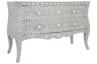 Fusion Chest of 2 Drawers with Mother of Pearl Inlay