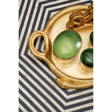 Fusion Striped Bone Inlay Coffee Table