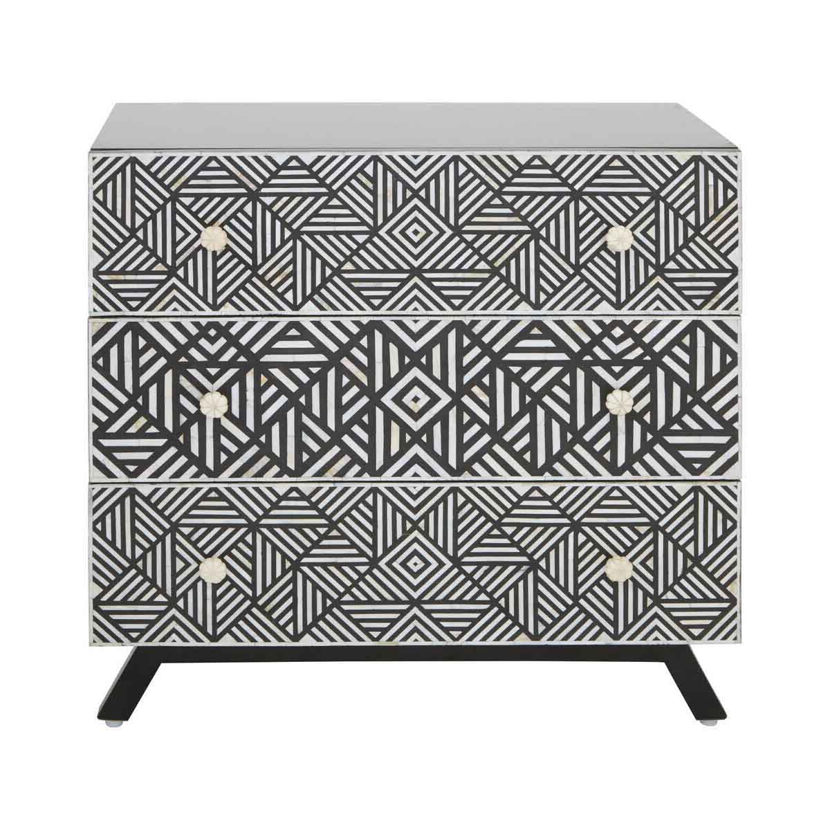 Fusion Bone Monochrome Chest of drawers