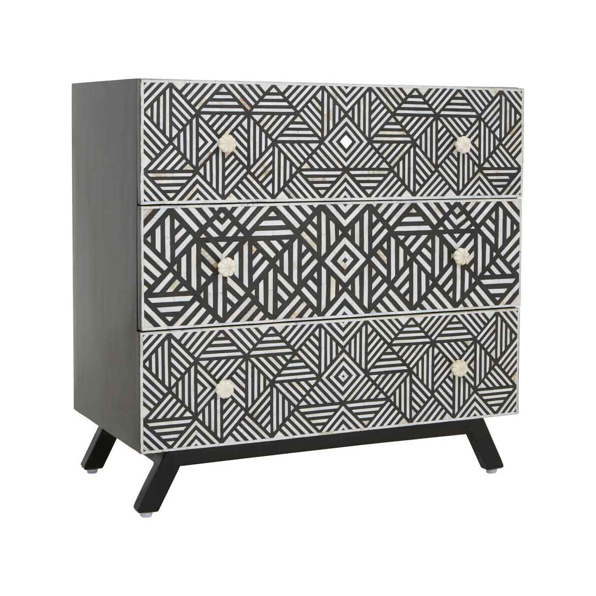 Fusion Bone Monochrome Chest of drawers