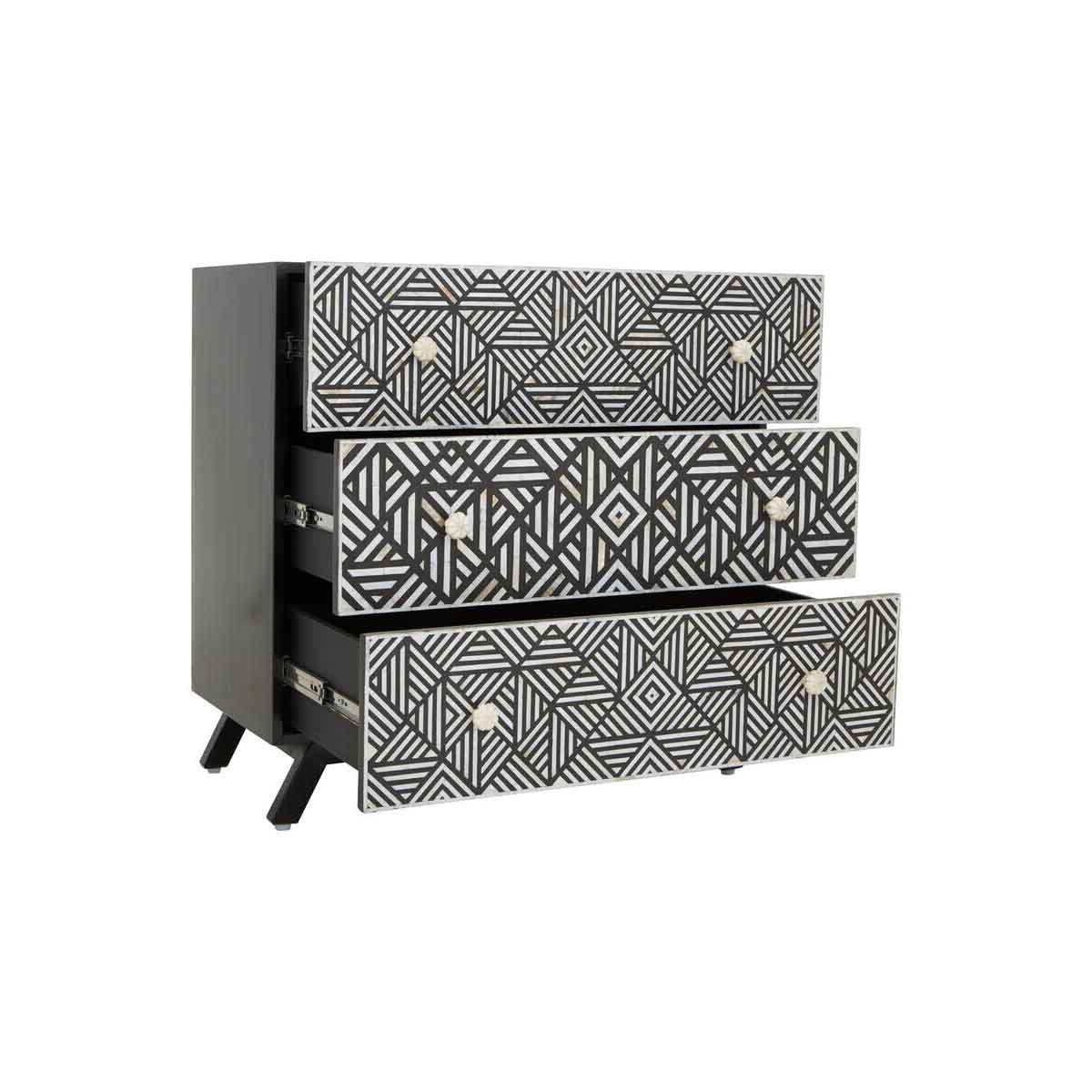 Fusion Bone Monochrome Chest of drawers