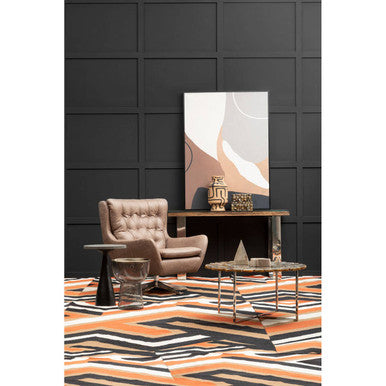 Harold Brown Leather Effect Swivel Chair - Image 3