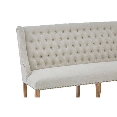 Harrison 2 Seat Natural Linen Bench - Image 6