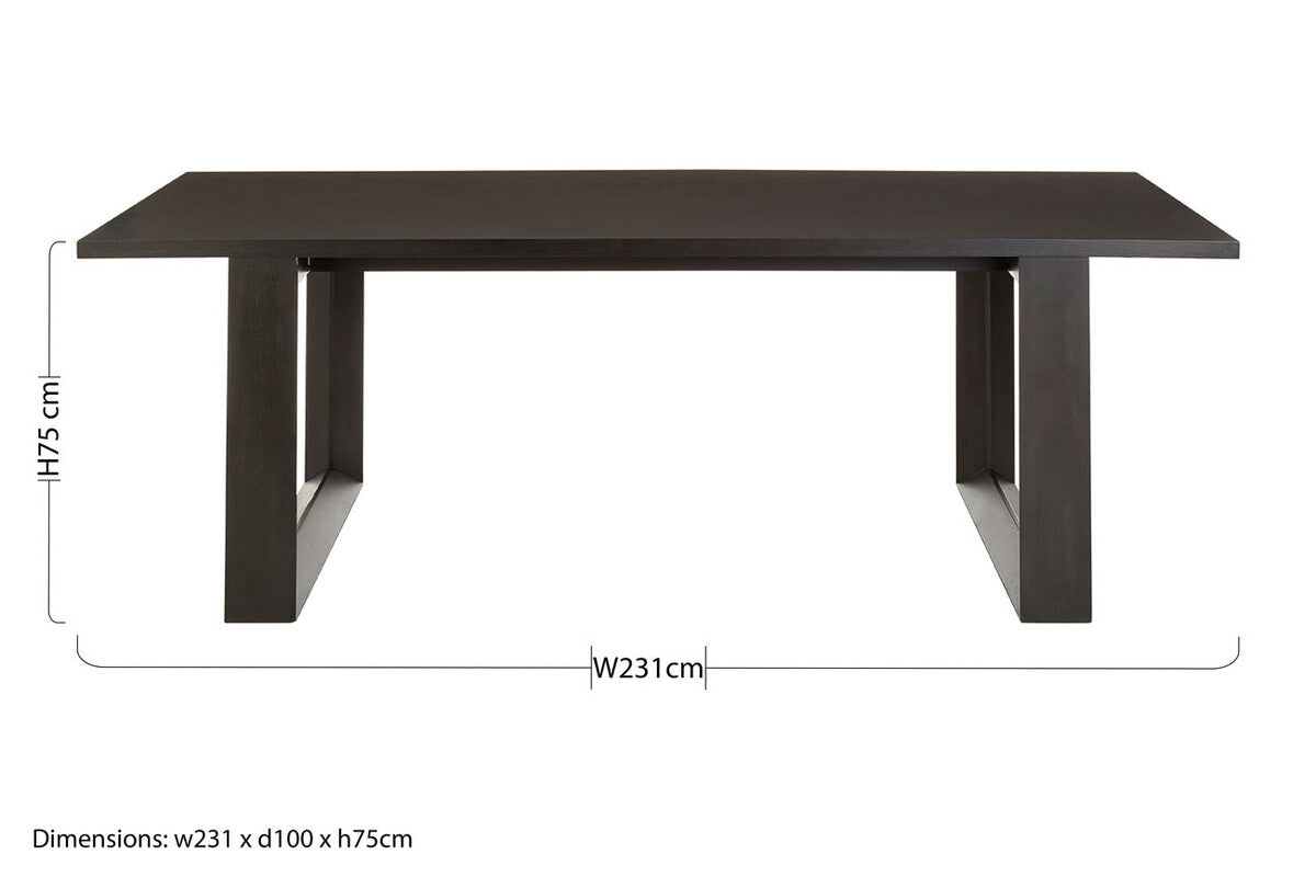 Diamond Dining Table with Oak Veneer Top