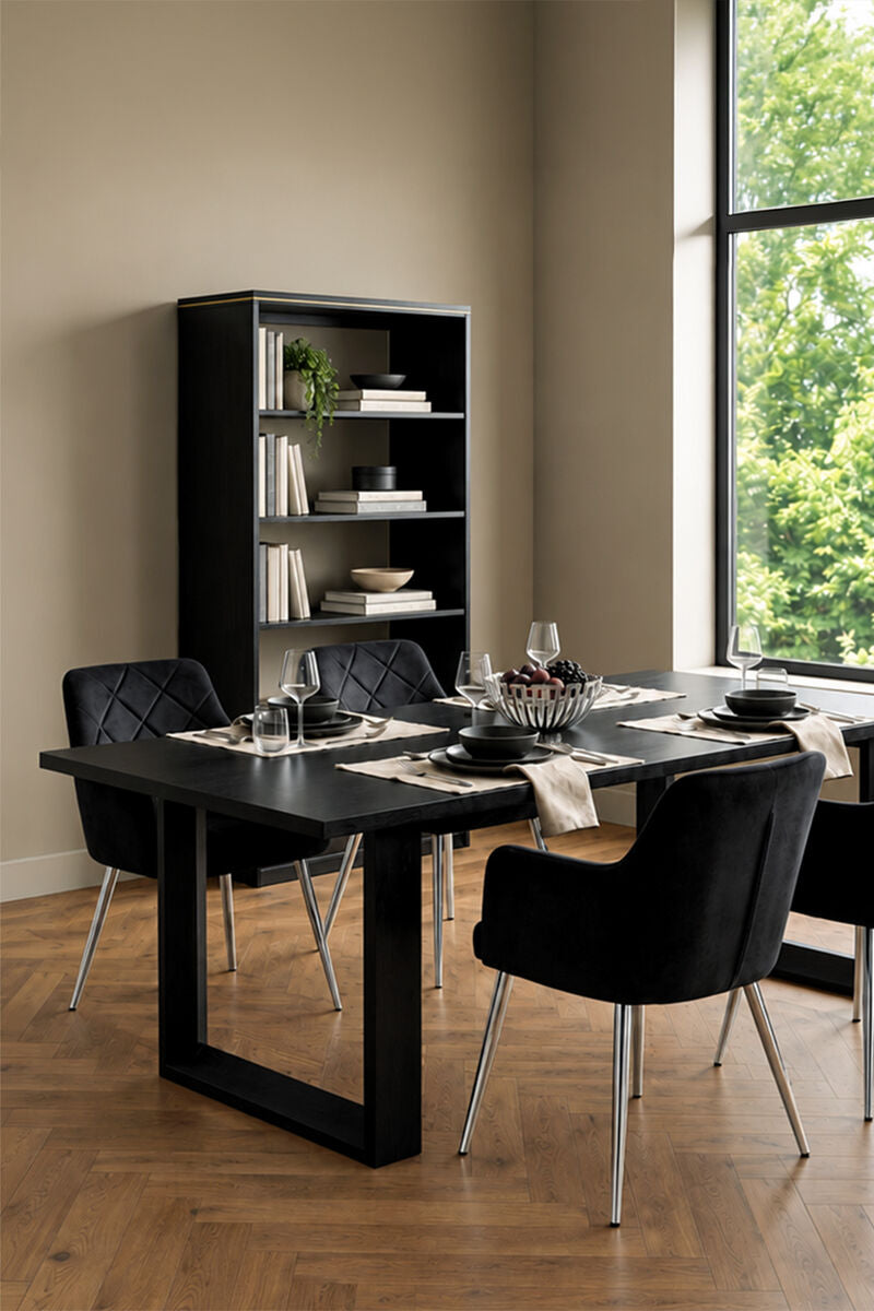 Diamond Oak Veneer Rectangular Dining Table