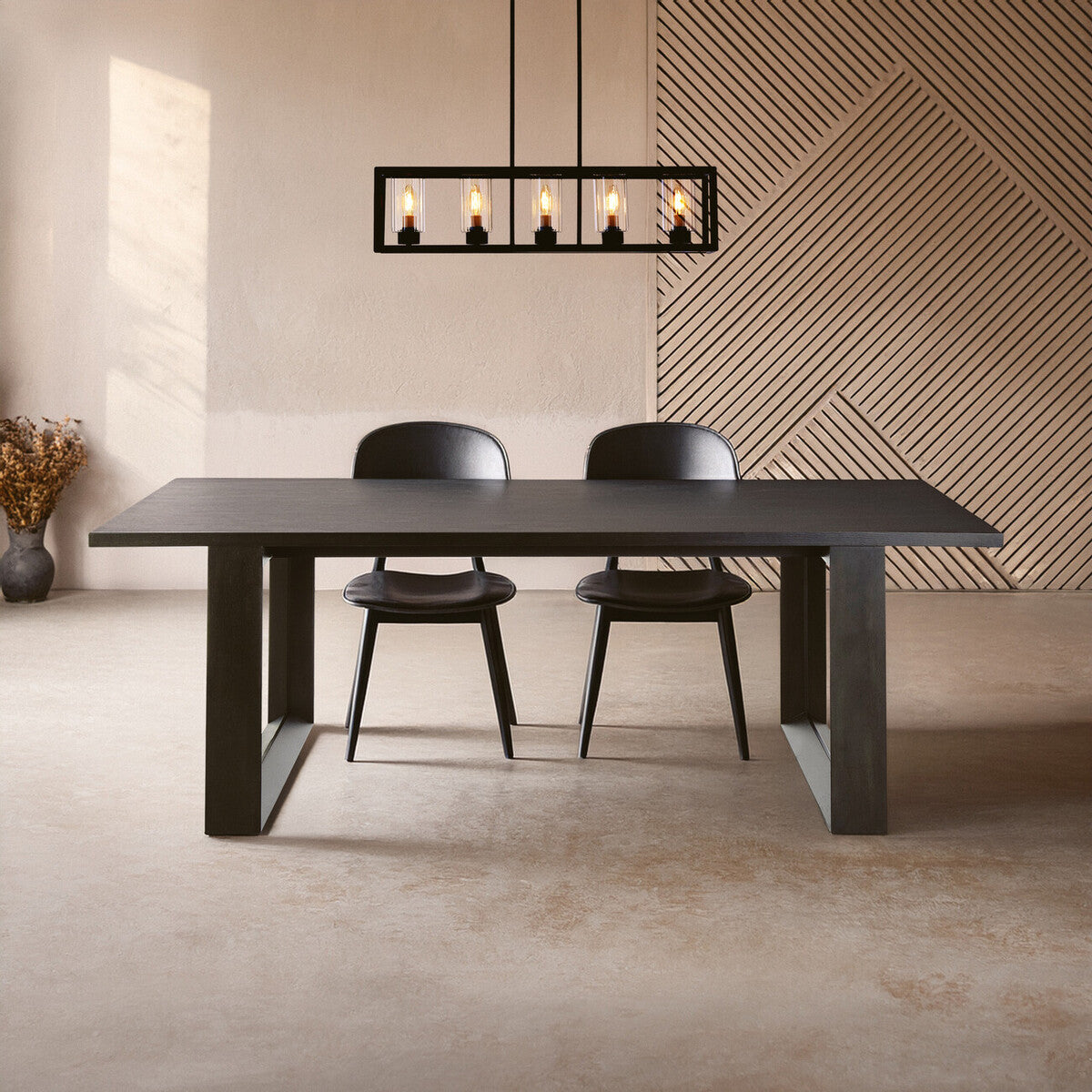 Diamond Dining Table with Oak Veneer Top