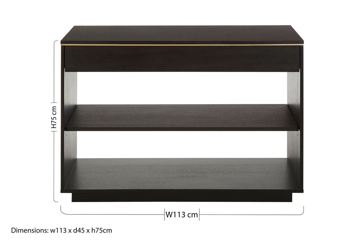 Diamond Oak Veneer Console Table - Image 8