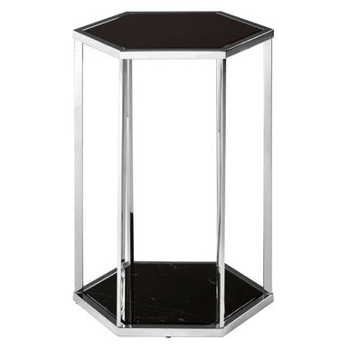 Piermount Black And Silver End Table - Image 1